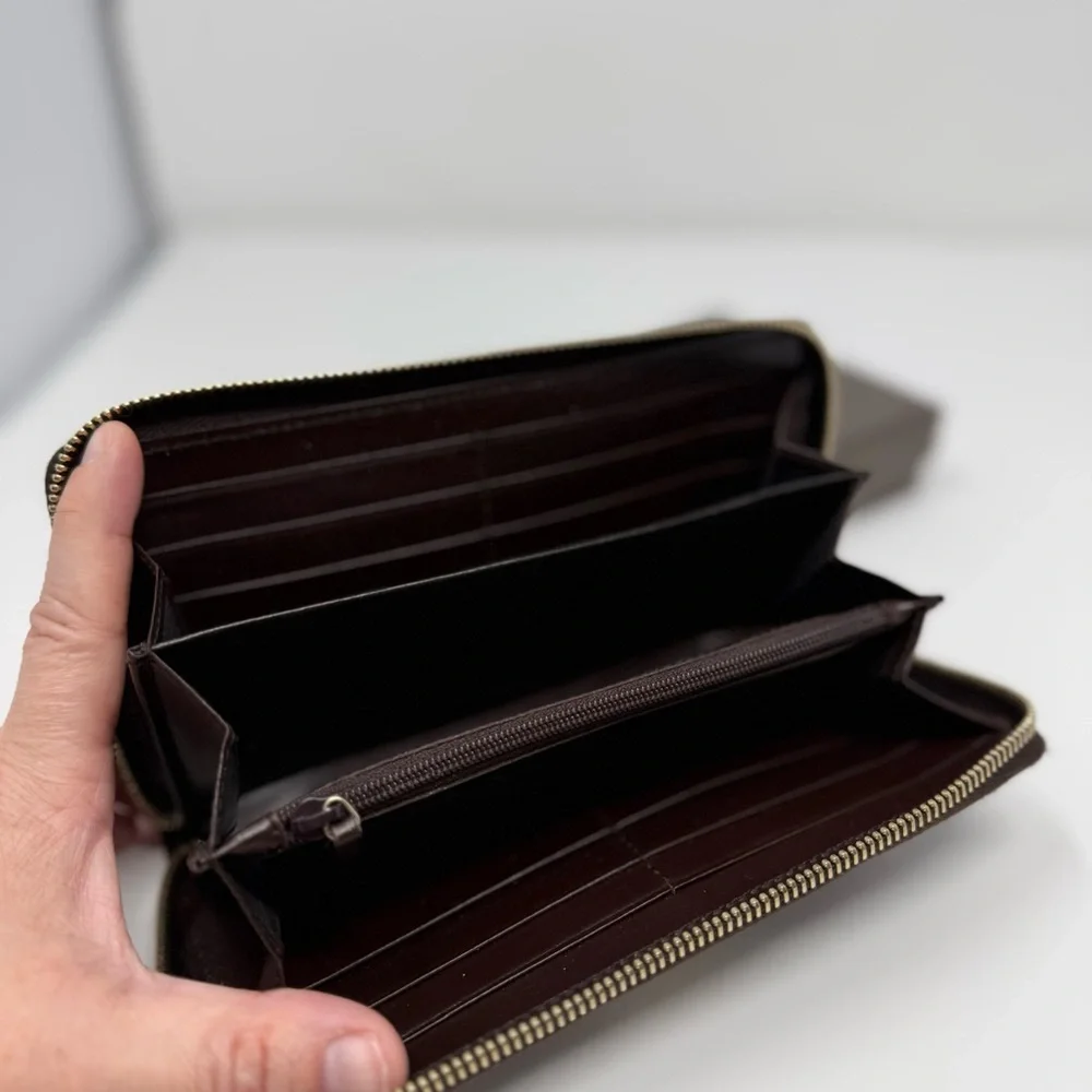 Gucci Dark Brown Guccissima Leather Zip Around Wallet with Box - Picture 7 of 12